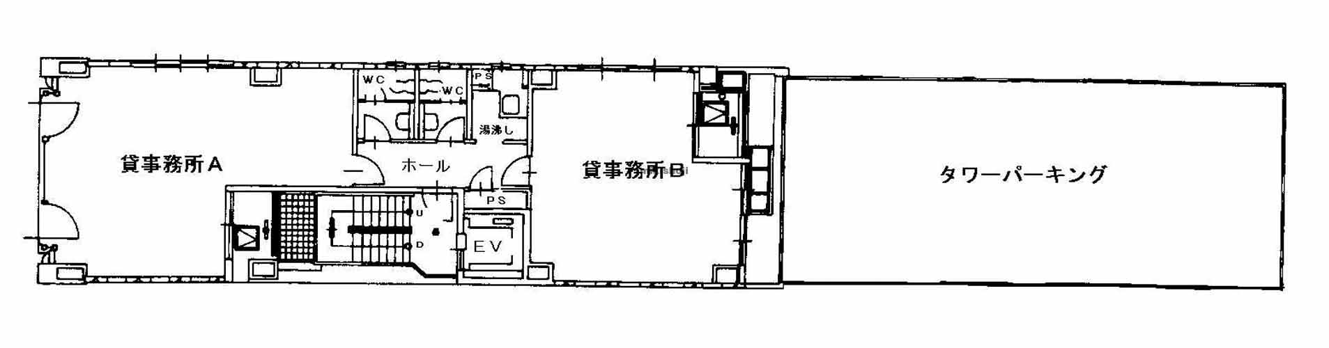 ＨＰ　ＯＴＳＵ－ＤＯＲＩ　ＢＬＤ(旧:錦ｻﾝﾗｲｽﾞﾋﾞﾙ) 平面1