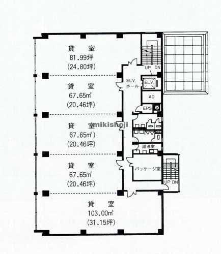 朝日生命名古屋東ビル 平面1