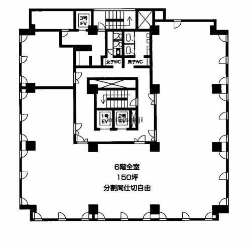 日本棋院中部会館ビル 平面1