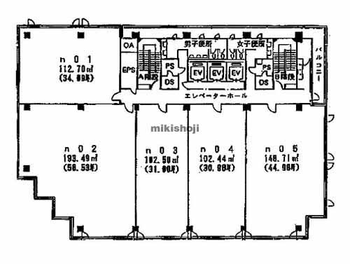 出雲殿互助会伝馬ビル(旧:浜松てんまビル) 平面1
