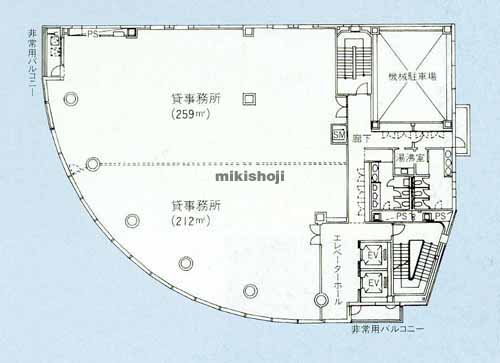 出雲殿互助会鍛冶町ビル 平面1