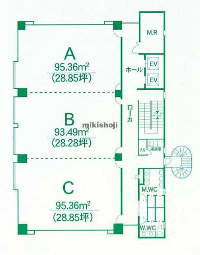 岡崎センタービル 平面1