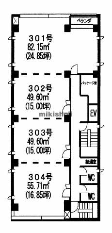 岡崎市全域の野畑証券第二ビル 平面1