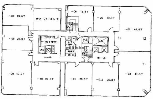 四ツ橋セントラルビル１号館 平面1