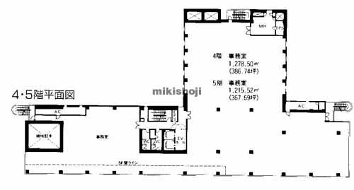 Ｏｓａｋａ　Ｍｅｔｒｏ南堀江ビル 平面1