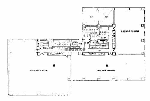 江戸堀フコク生命ビル 平面1