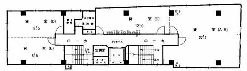 天満橋千代田ビル 平面1