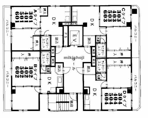 サンビラ大手前 平面1