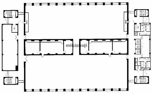 住友商事千里ビル北館（住友ｺﾝﾋﾟｭｰﾀﾋﾞﾙﾃﾞｨﾝｸﾞ） 平面1