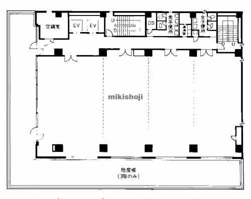 大津市の大津商中三楽ビル 平面1