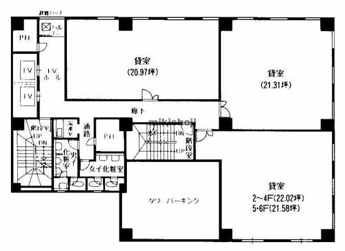 京ビル２号館 平面1