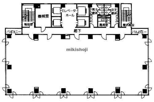 ジブラルタ生命松山ビル 平面1