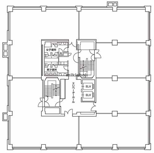 日進高松ビル(旧:高松第一生命ビルディング) 平面1