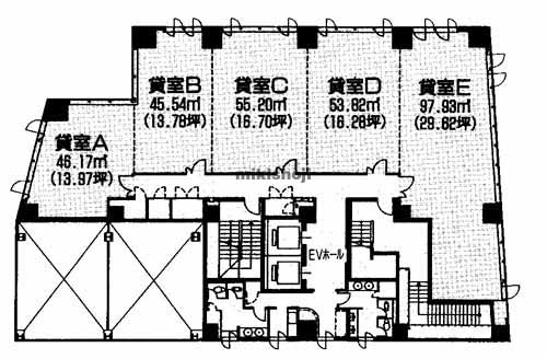 大樹生命松江ビル 平面1