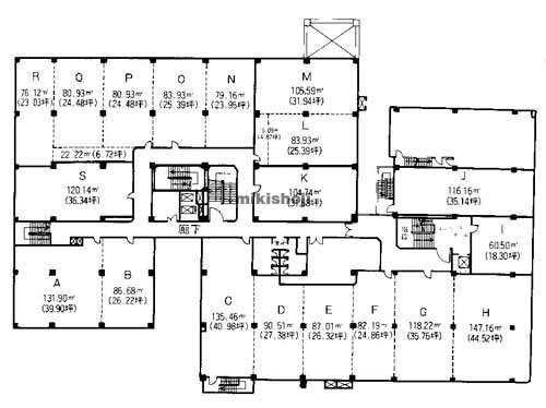 西鉄大手門ビル 平面1