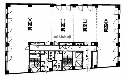宮崎フコク生命ビル 平面1