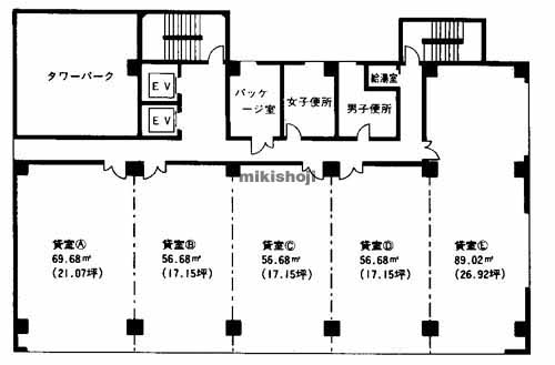 太陽生命八幡ビル 平面1