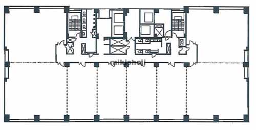 アクティブインターシティ広島　オフィス棟 平面1