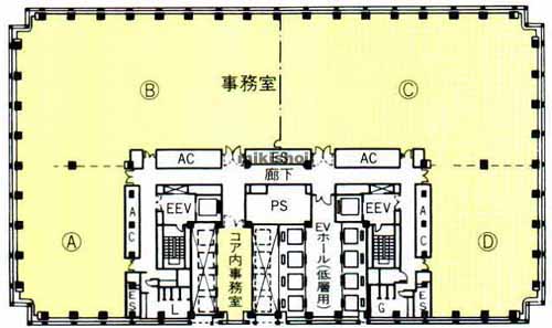 西新宿の新宿モノリス 平面1