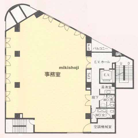 代々木・元代々木町の石山ビル 平面1