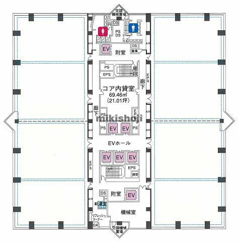 西新宿三井ビルディング 平面1