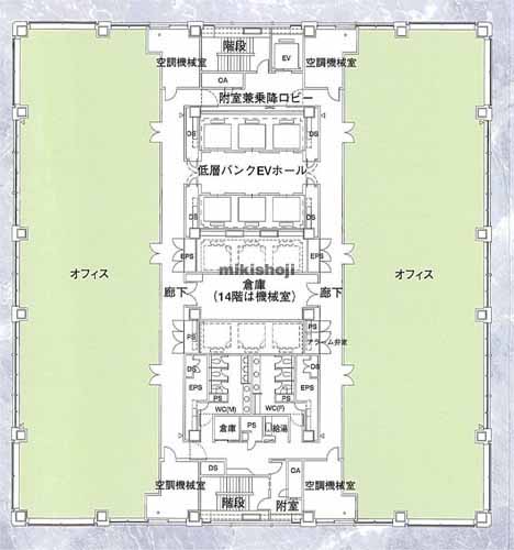 太陽生命品川ビル 平面1