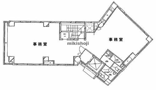 神田三崎町の後楽ビル 平面1