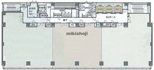 ＷＥＳＴＲＩＯ千葉フコク生命ビル 平面1
