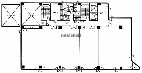 高崎市の高崎第一生命ビルディング 平面1