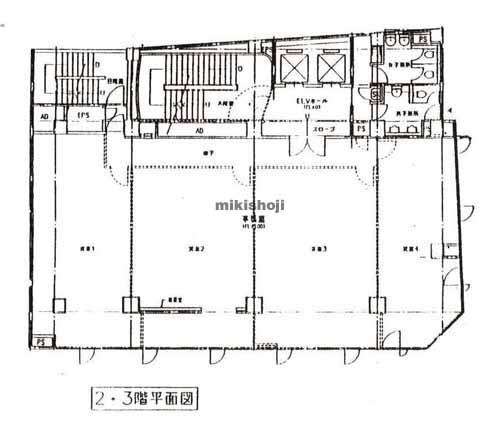 甲府市の甲府フコク生命第１ビル 平面1